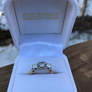 Three Stone Diamond Engagement Ring